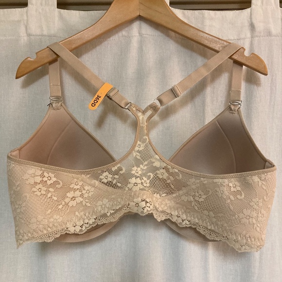 Maidenform Lace Racerback Bra with Front Close 36DD - Picture 3 of 9